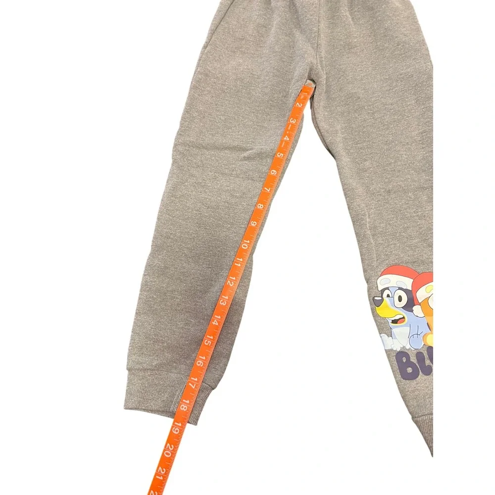 Bluey Christmas Sweatshirt Sweatpants Set Gray‎ Holiday Bingo Kids Size 6/7